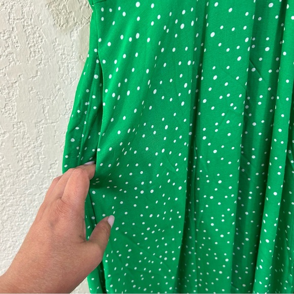 A new day green polka dot wrap dress womens size medium - Picture 8 of 9